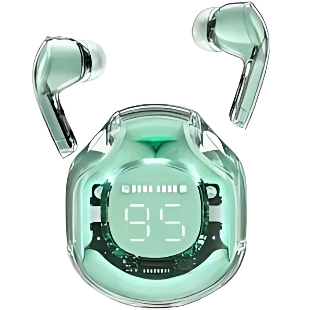 Air 39 Wireless Earbuds - Transparent Design Bluetooth 5.3 - ENC Noise Reduction & Deep Bass Sound - LED Display TWS