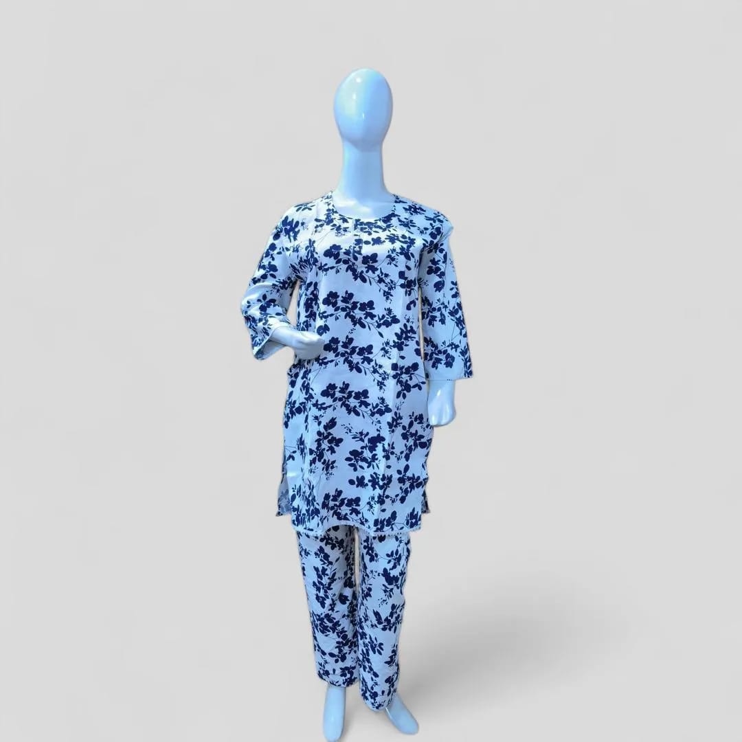 Eid Collection 2 Pcs Women's Stitched Cotton Lawn Printed Suit