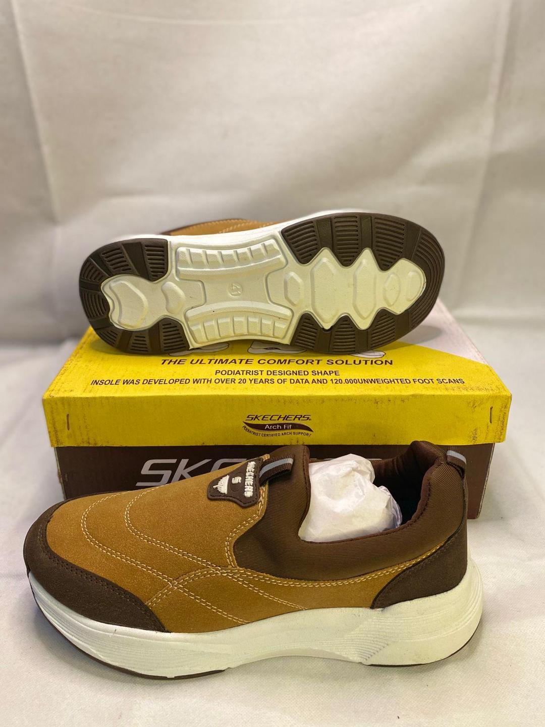 Men's EVA Fancy Skechers - Mustard