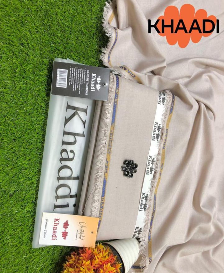 Khaadi Men’s Unstitched Wash & Wear Suit