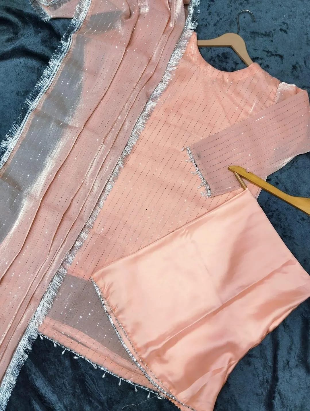 3 Pcs Women's Stitched Shamoz Silk-Suit