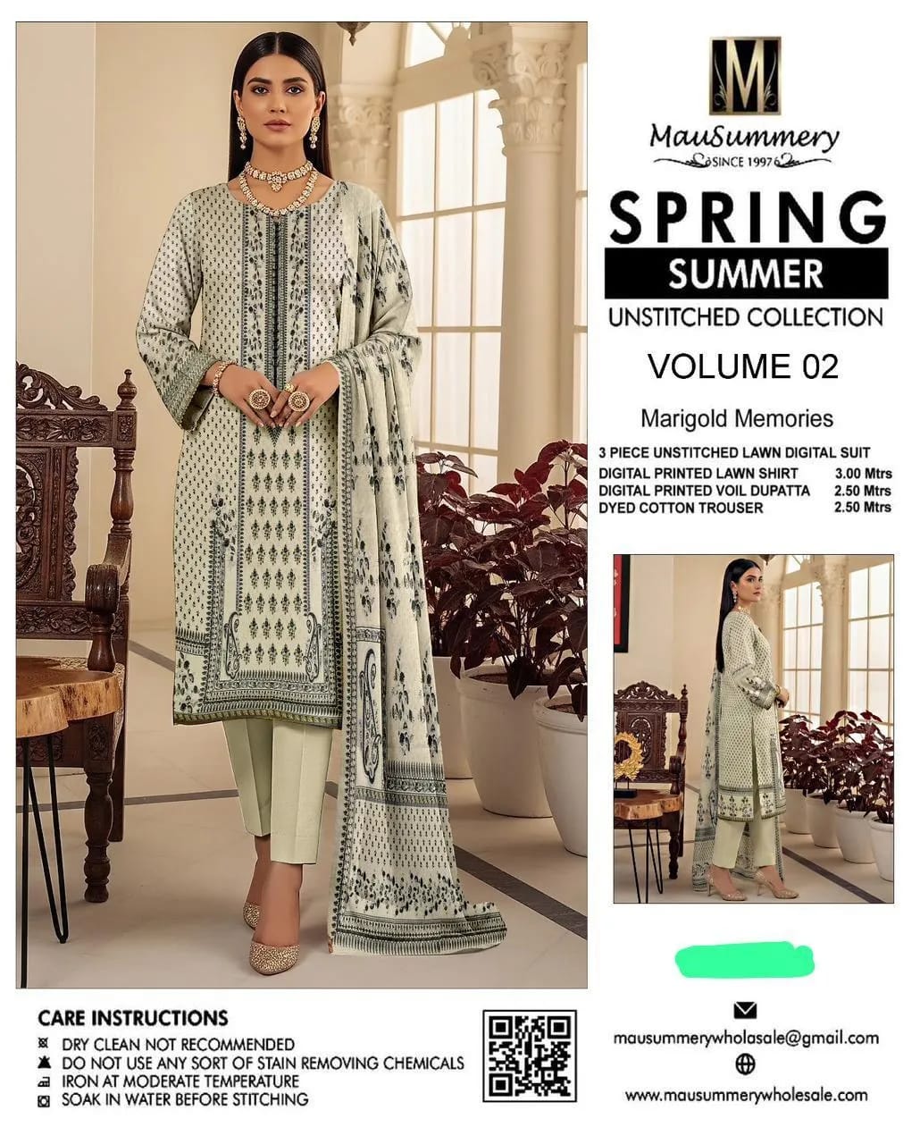 3 Pcs Women's Unstitched Printed Suit