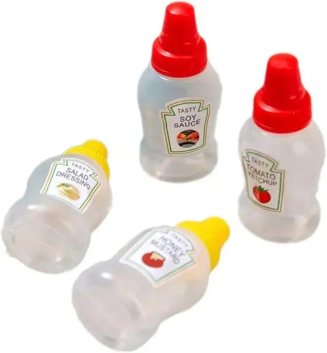 6 Pcs Refillable Ketchup and Sauce Bottle