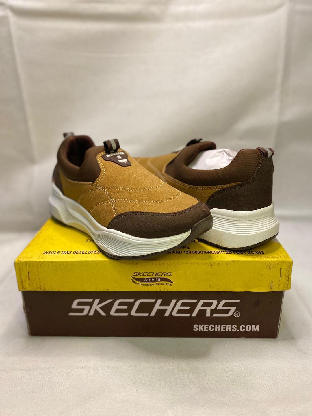 Men's EVA Fancy Skechers - Mustard
